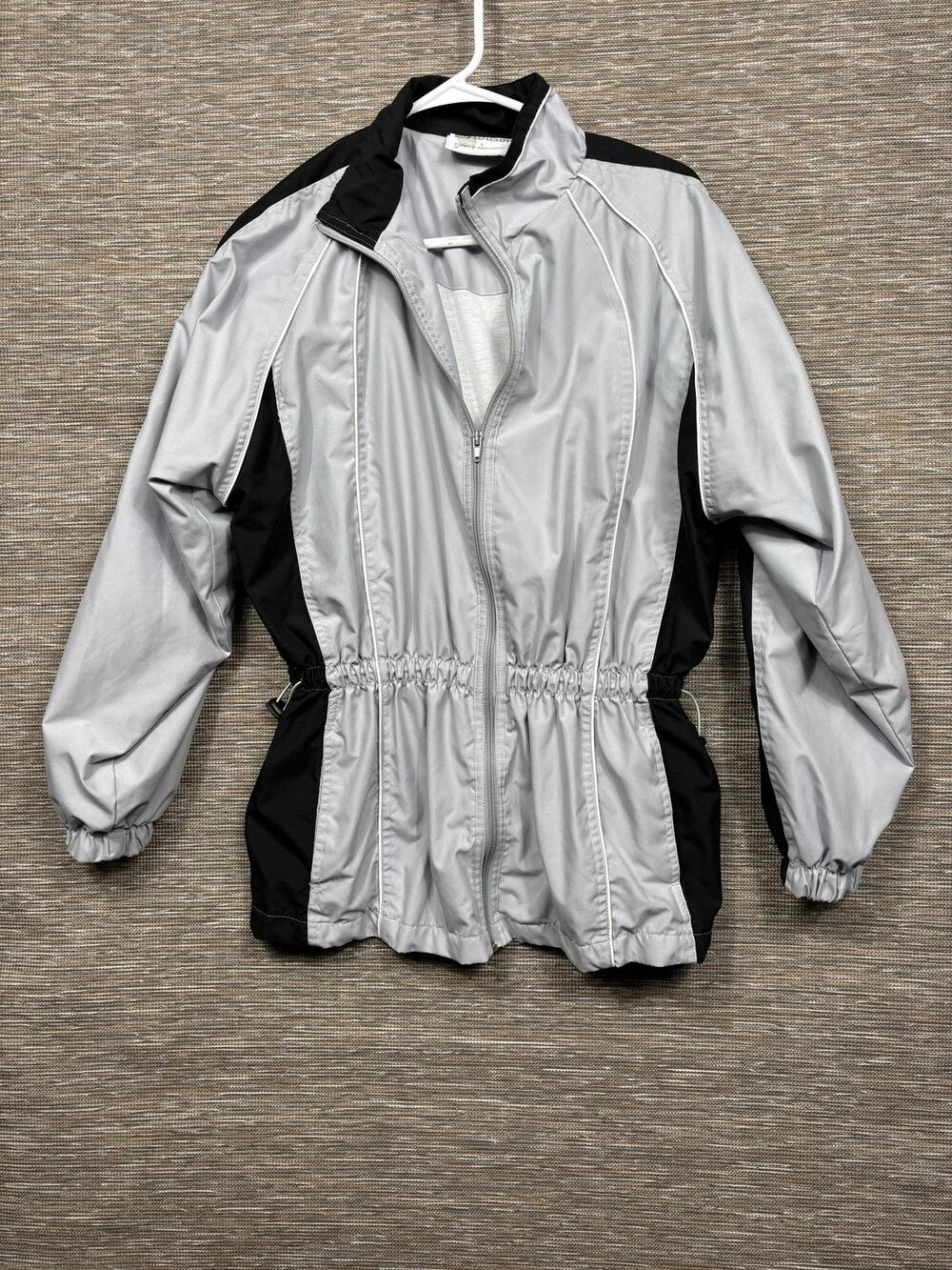 Wilson Jacket Womens Large Gray Colorblock Full Zip Elastic Waist Lined Pockets